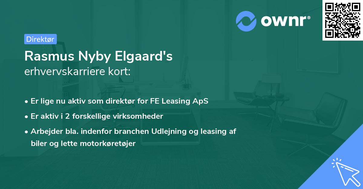 Rasmus Nyby Elgaard's erhvervskarriere kort