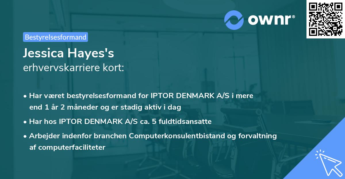 Jessica Hayes's erhvervskarriere kort