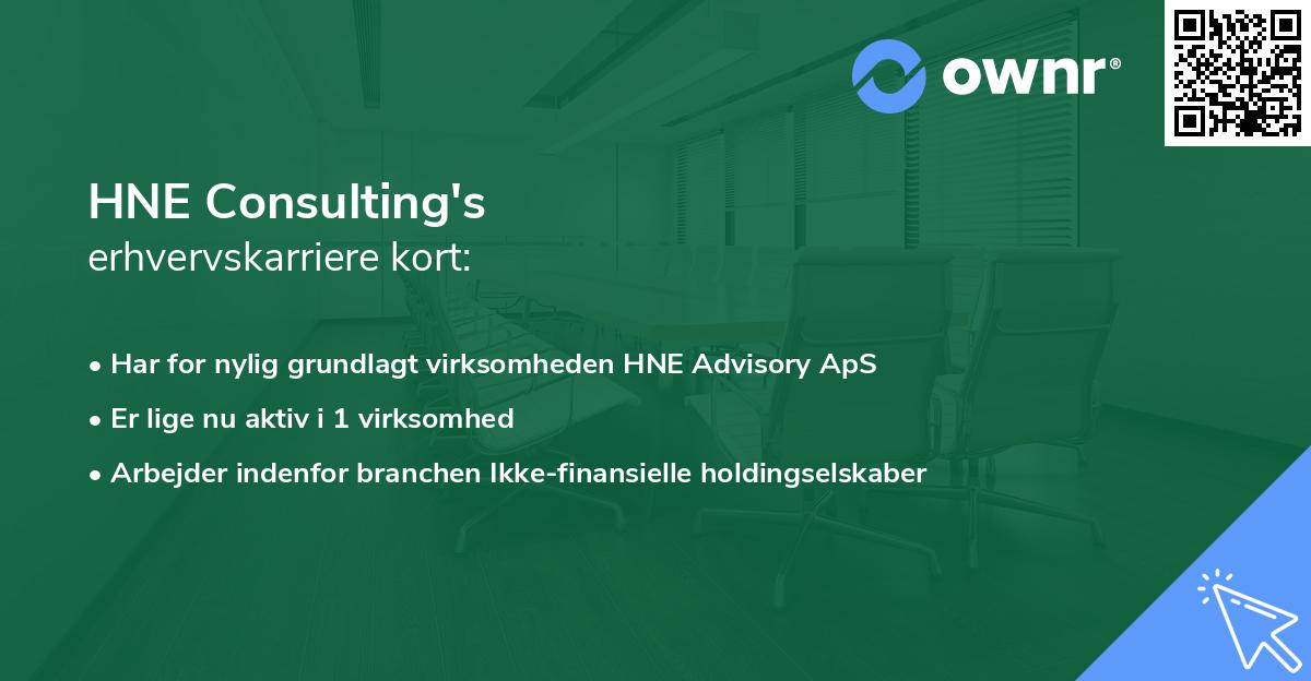 HNE Consulting's erhvervskarriere kort