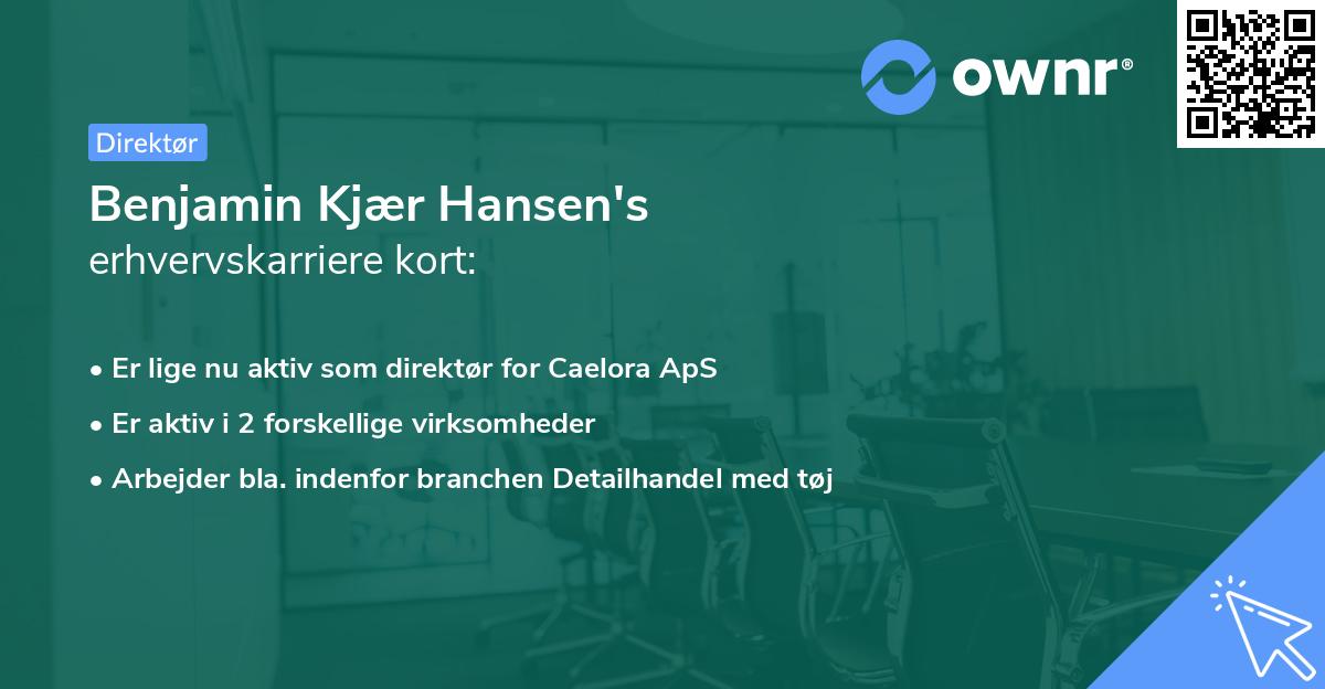 Benjamin Kjær Hansen's erhvervskarriere kort