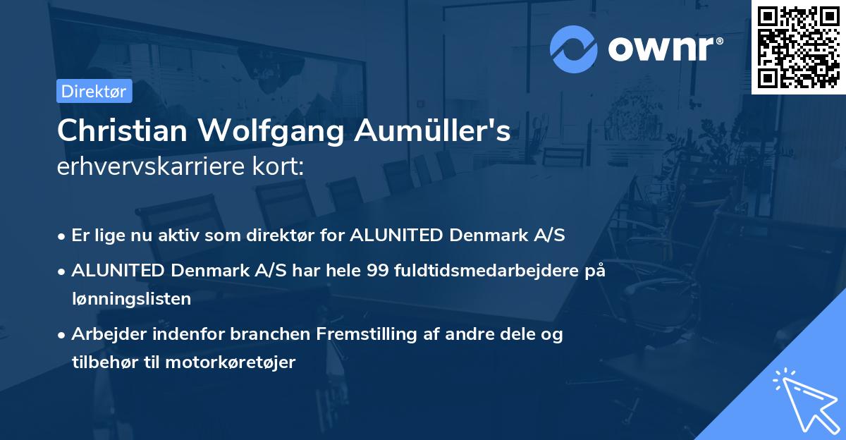 Christian Wolfgang Aumüller's erhvervskarriere kort