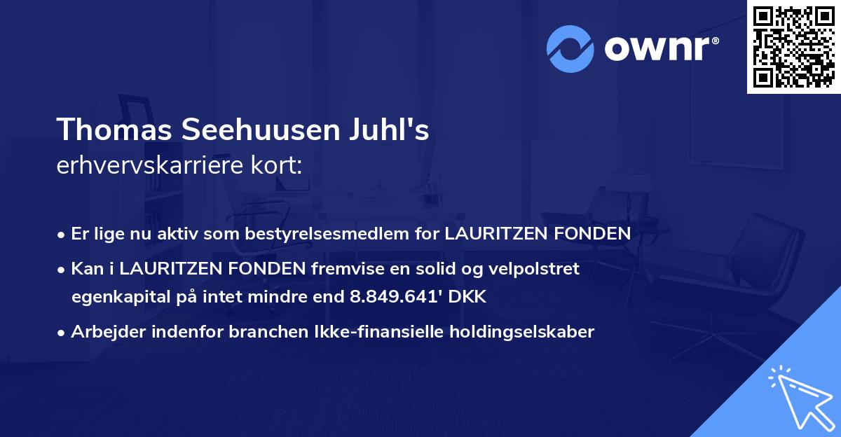 Thomas Seehuusen Juhl's erhvervskarriere kort