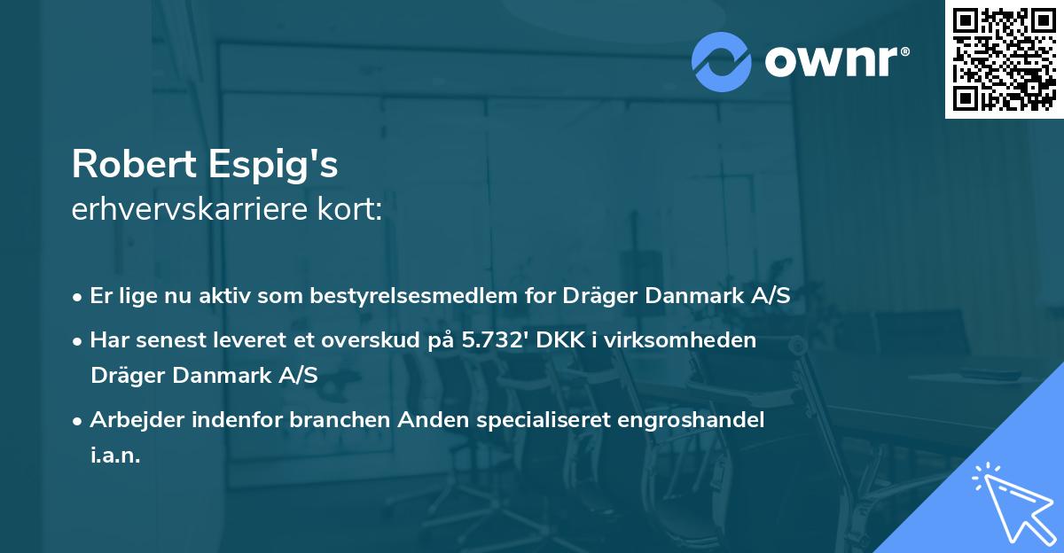 Robert Espig's erhvervskarriere kort