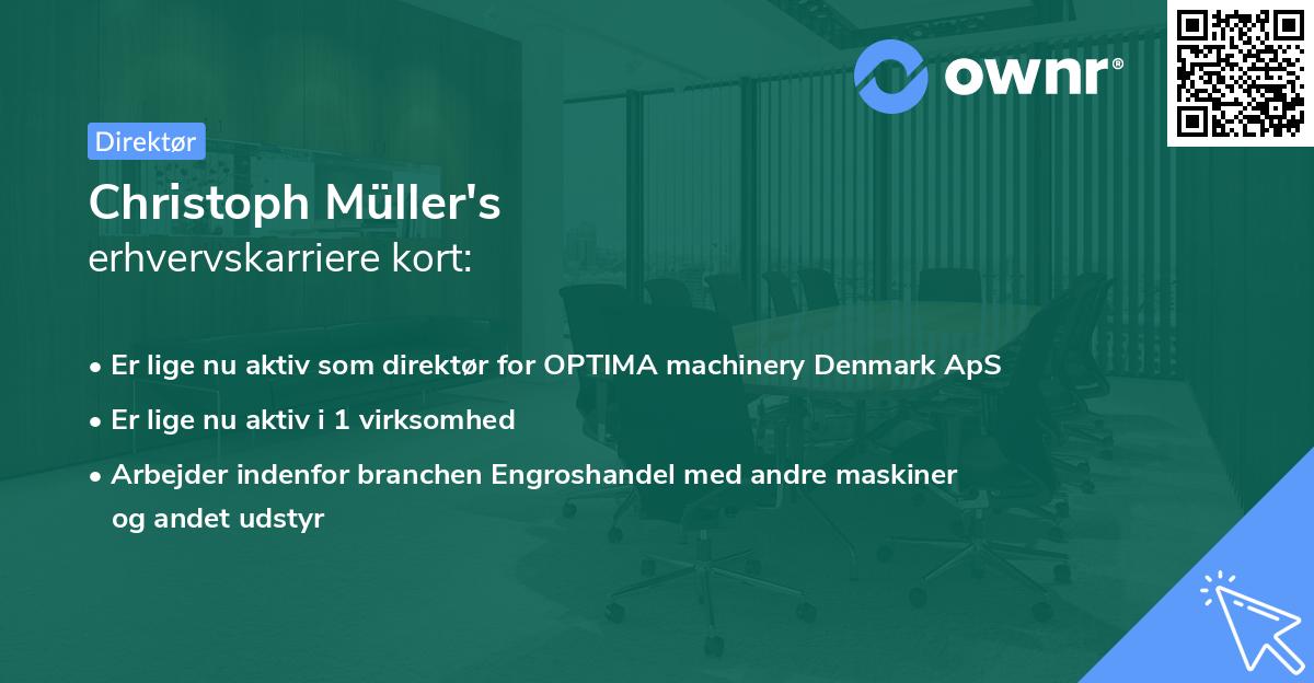 Christoph Müller's erhvervskarriere kort