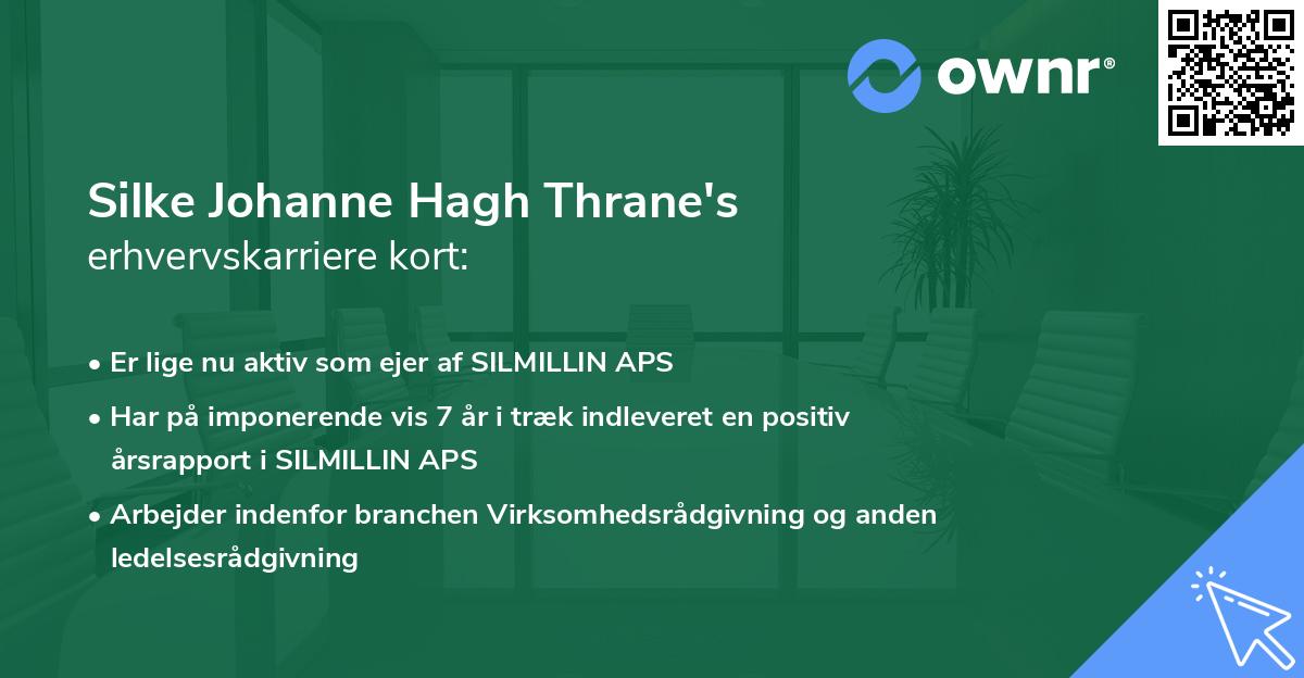 Silke Johanne Hagh Thrane's erhvervskarriere kort