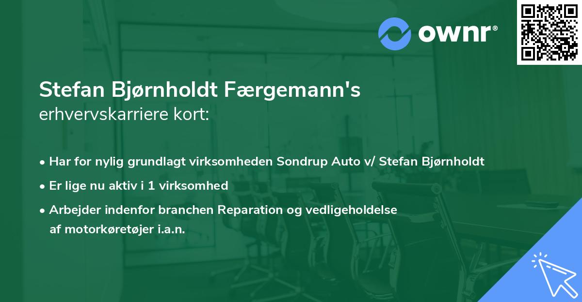 Stefan Bjørnholdt Færgemann's erhvervskarriere kort