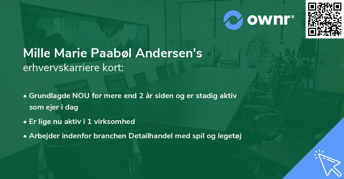 Mille Marie Paabøl Andersen's erhvervskarriere kort
