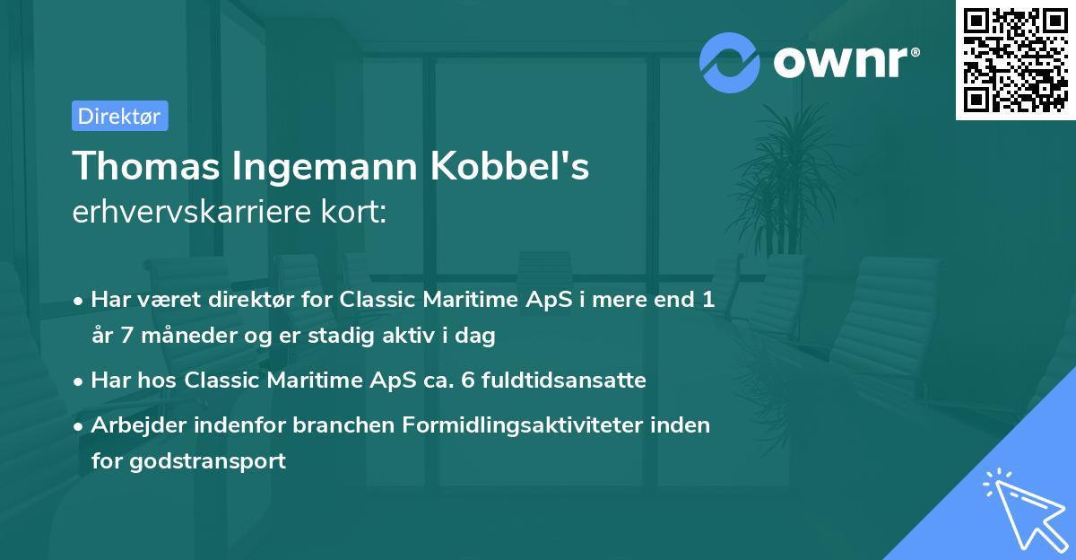 Thomas Ingemann Kobbel's erhvervskarriere kort