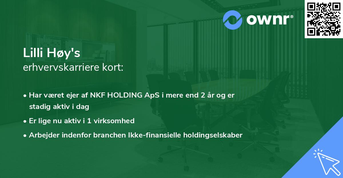 Lilli Høy's erhvervskarriere kort
