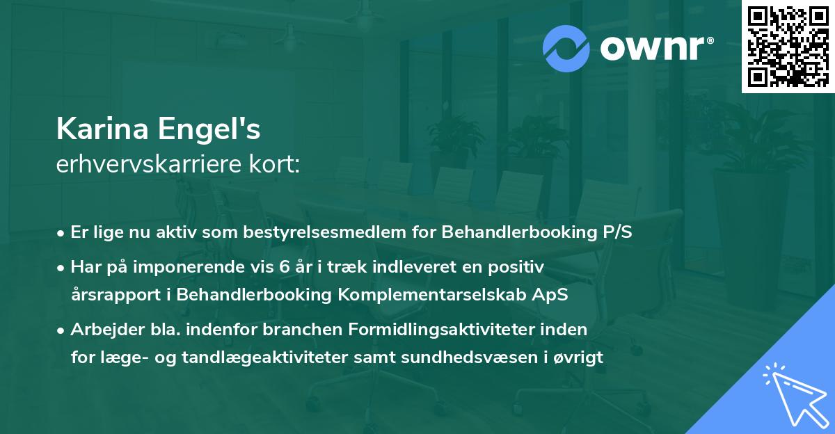 Karina Engel's erhvervskarriere kort