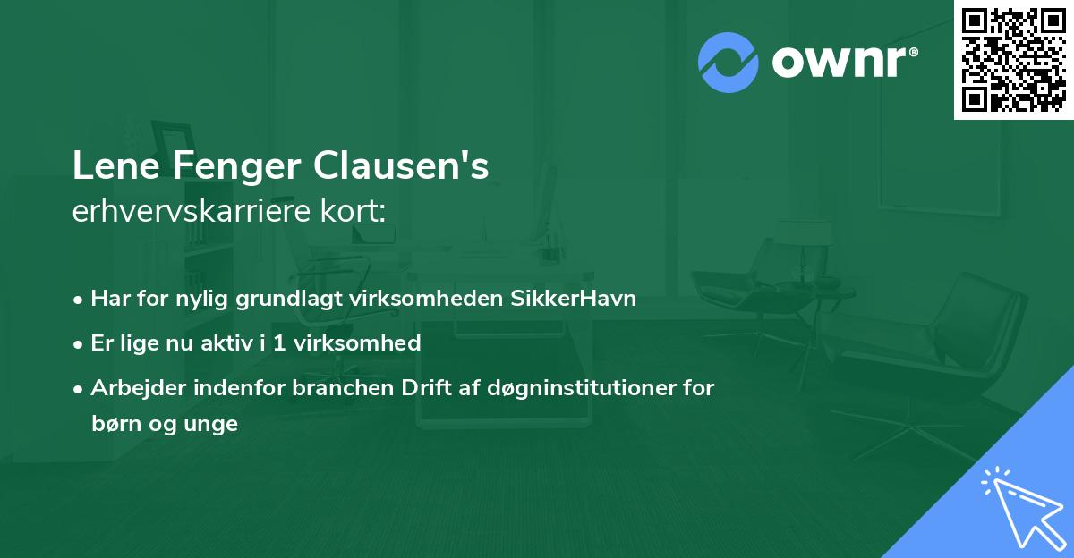 Lene Fenger Clausen's erhvervskarriere kort