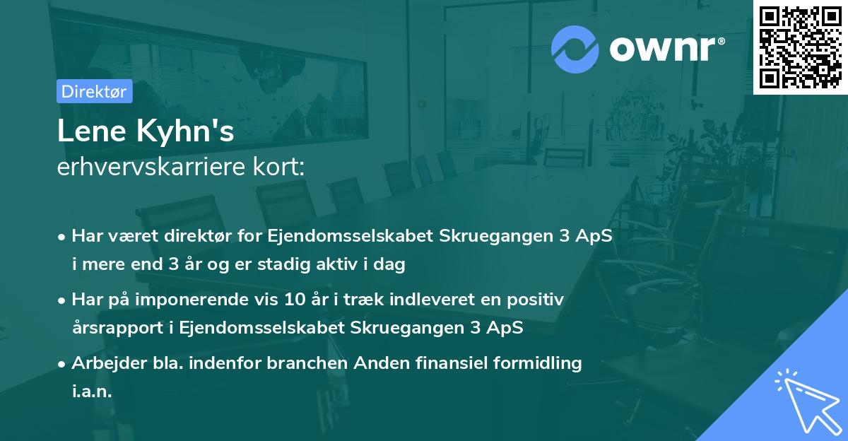 Lene Kyhn's erhvervskarriere kort