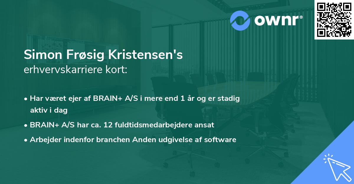 Simon Frøsig Kristensen's erhvervskarriere kort