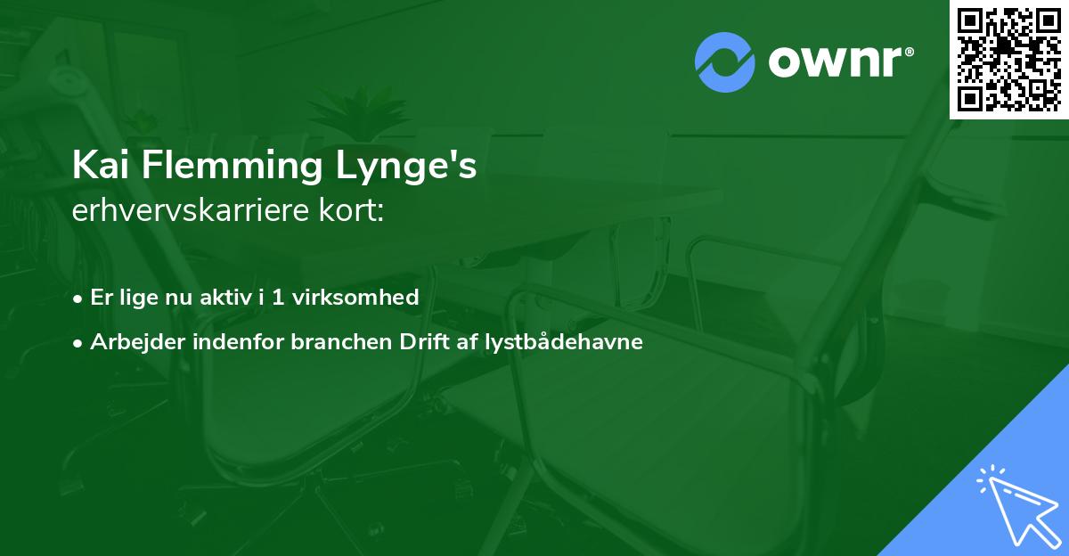 Kai Flemming Lynge's erhvervskarriere kort