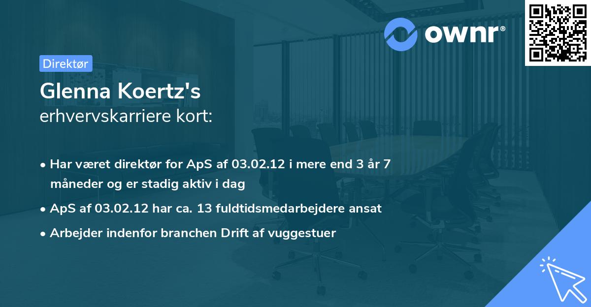 Glenna Koertz's erhvervskarriere kort