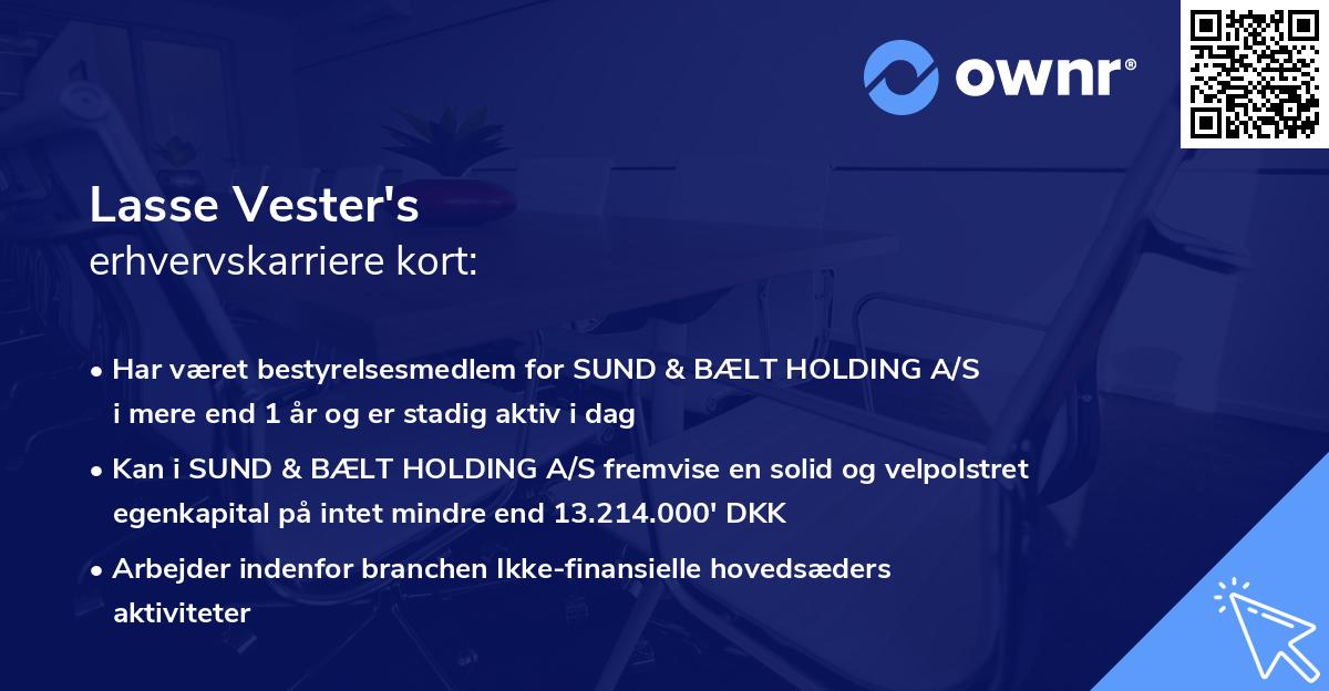 Lasse Vester's erhvervskarriere kort