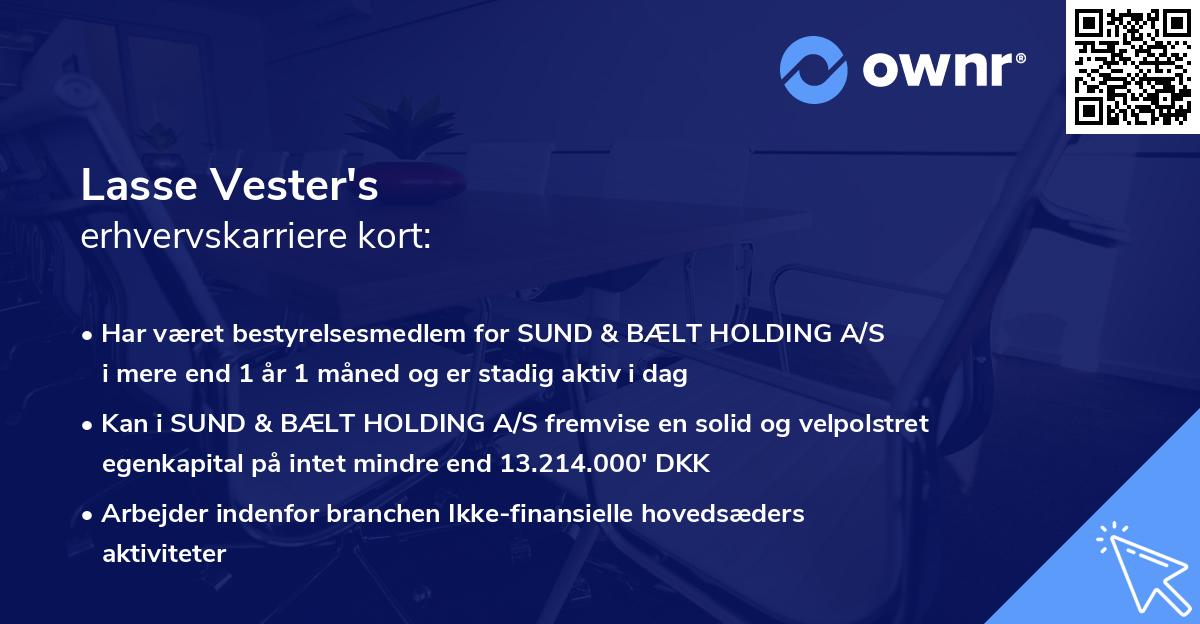 Lasse Vester's erhvervskarriere kort