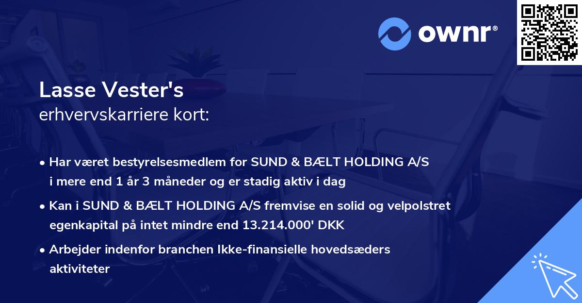 Lasse Vester's erhvervskarriere kort
