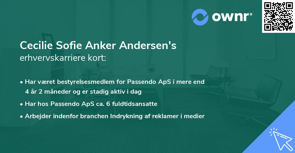 Cecilie Sofie Anker Andersen's erhvervskarriere kort
