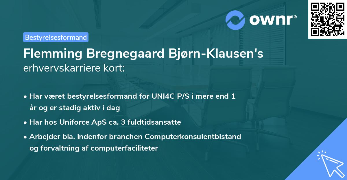 Flemming Bregnegaard Bjørn-Klausen's erhvervskarriere kort