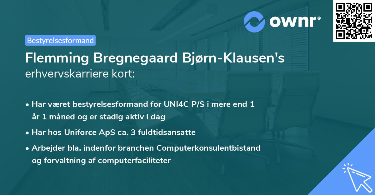 Flemming Bregnegaard Bjørn-Klausen's erhvervskarriere kort