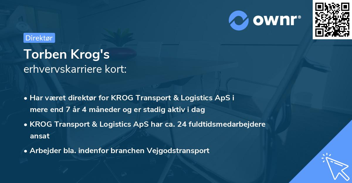 Torben Krog's erhvervskarriere kort