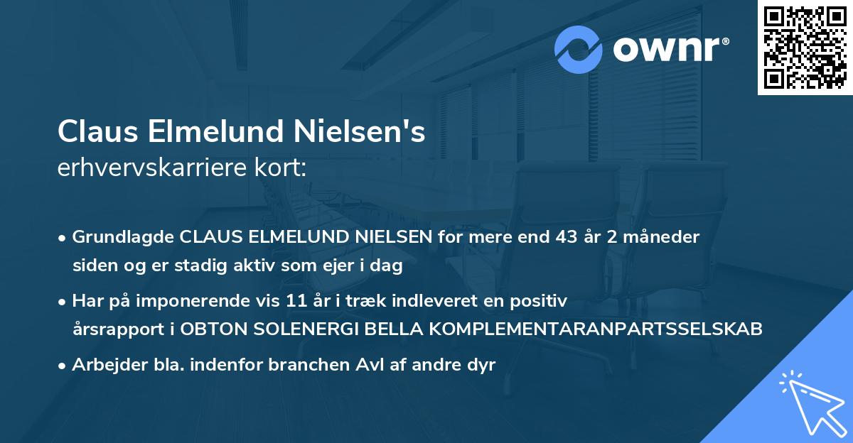 Claus Elmelund Nielsen's erhvervskarriere kort