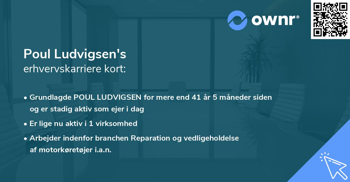 Poul Ludvigsen's erhvervskarriere kort