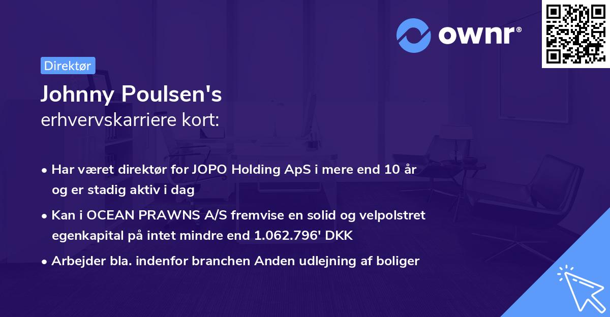 Johnny Poulsen's erhvervskarriere kort