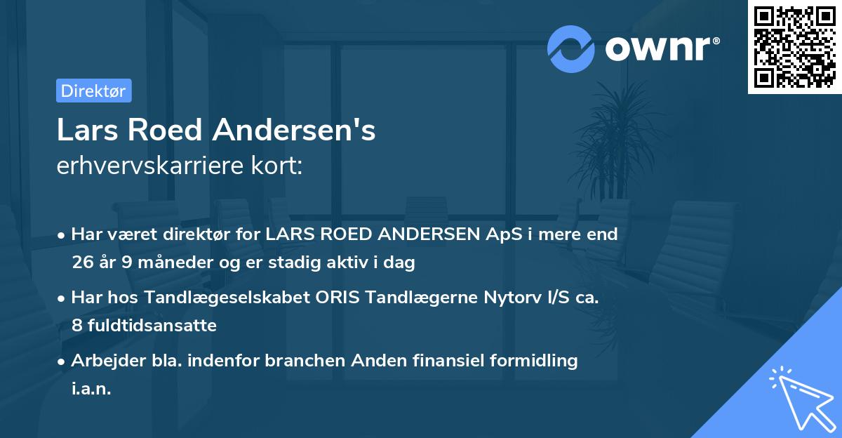 Lars Roed Andersen's erhvervskarriere kort