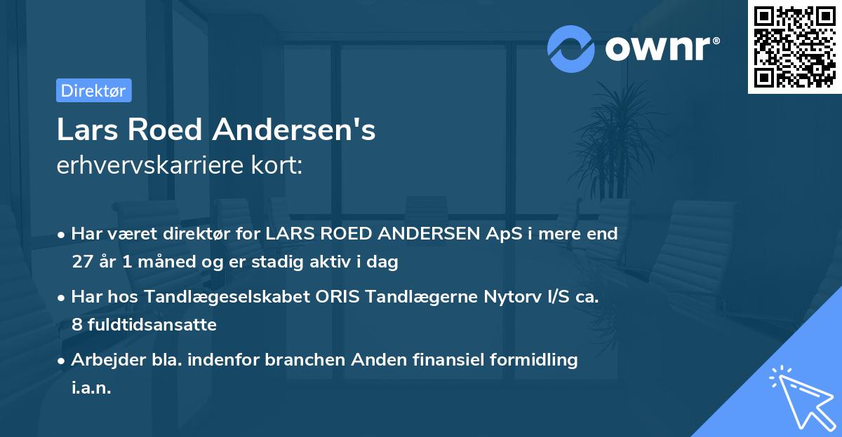 Lars Roed Andersen's erhvervskarriere kort