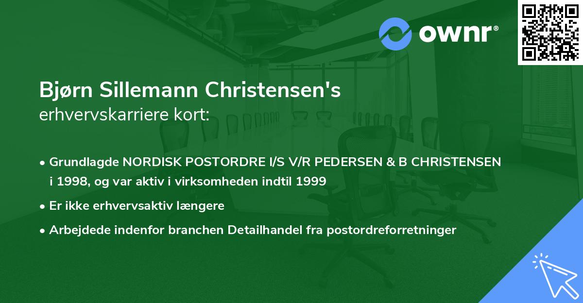 Bjørn Sillemann Christensen's erhvervskarriere kort