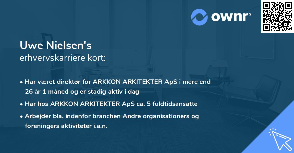 Uwe Nielsen's erhvervskarriere kort