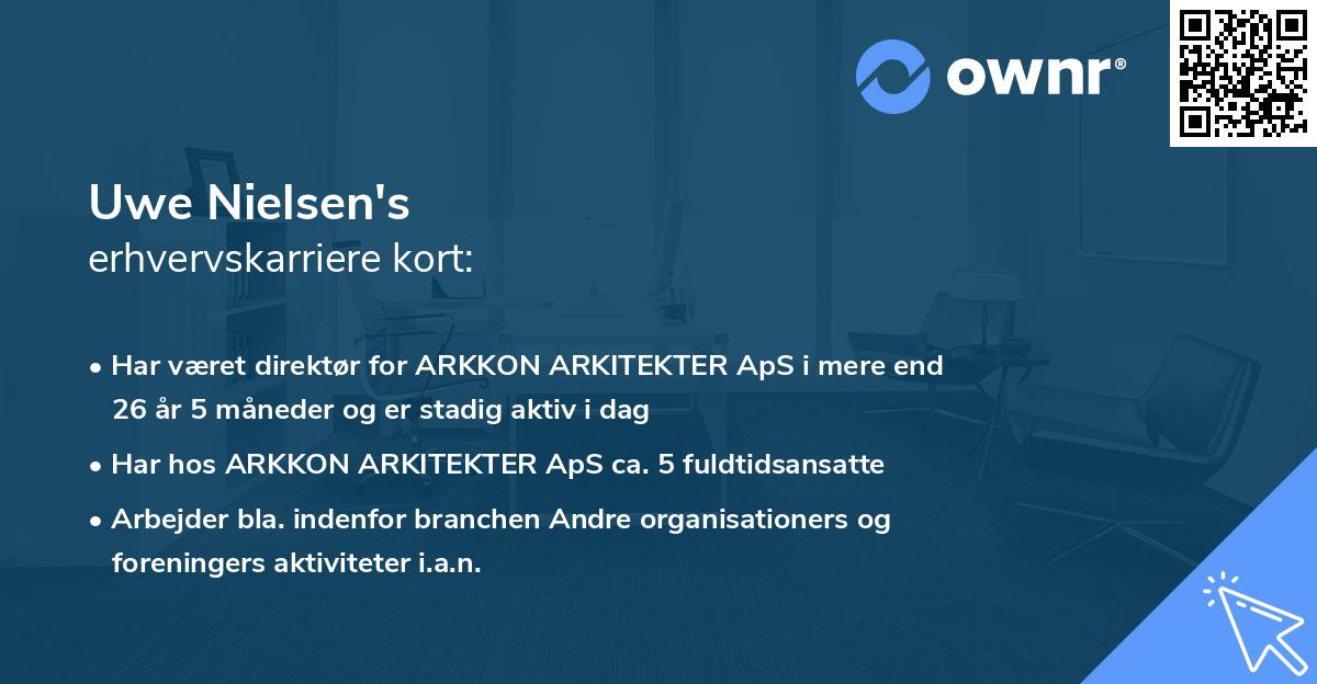 Uwe Nielsen's erhvervskarriere kort