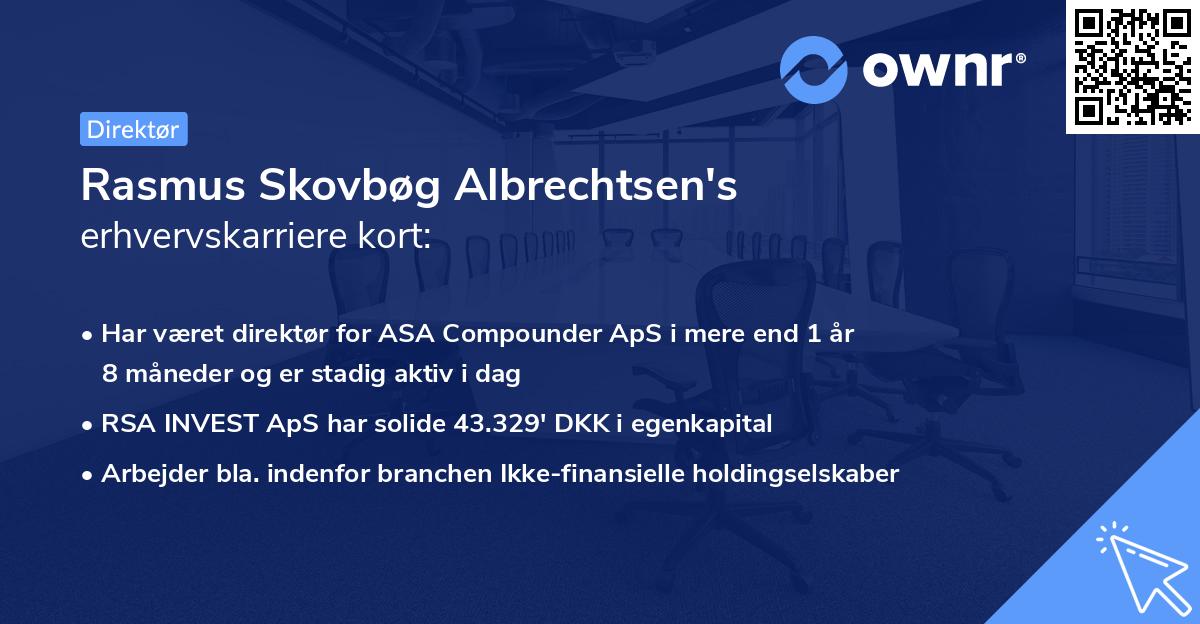Rasmus Skovbøg Albrechtsen's erhvervskarriere kort