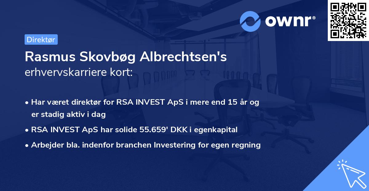 Rasmus Skovbøg Albrechtsen's erhvervskarriere kort