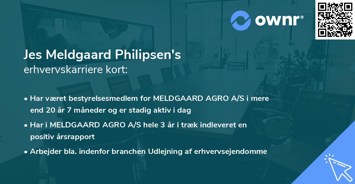Jes Meldgaard Philipsen's erhvervskarriere kort