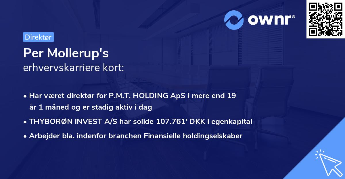 Per Mollerup's erhvervskarriere kort