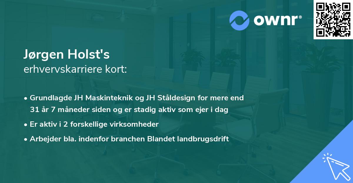 Jørgen Holst's erhvervskarriere kort