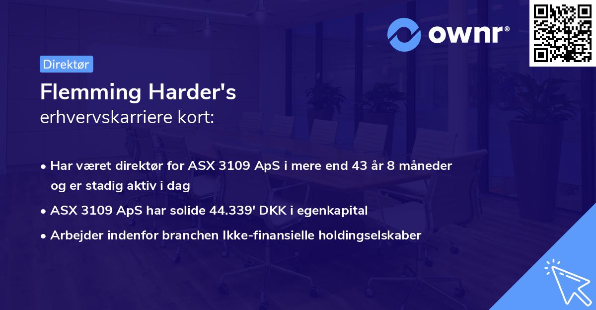 Flemming Harder's erhvervskarriere kort