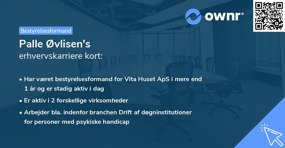 Palle Øvlisen's erhvervskarriere kort