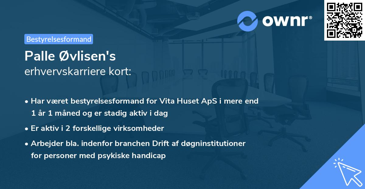 Palle Øvlisen's erhvervskarriere kort