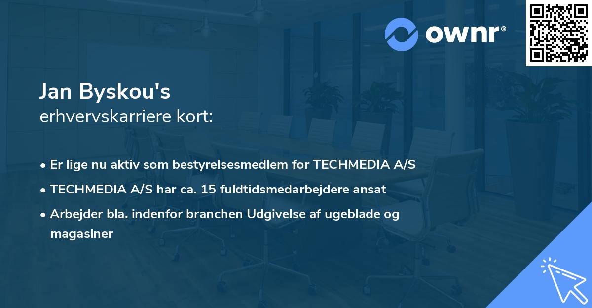 Jan Byskou's erhvervskarriere kort