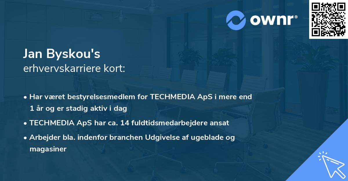 Jan Byskou's erhvervskarriere kort