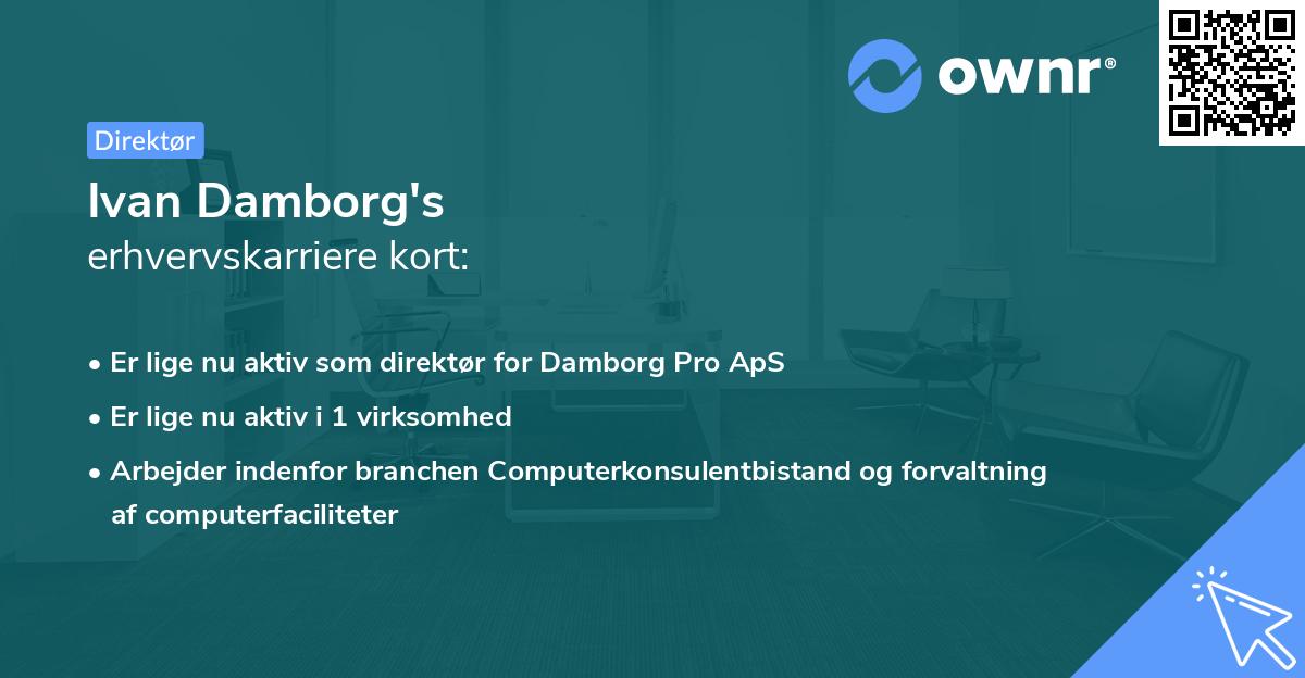 Ivan Damborg's erhvervskarriere kort