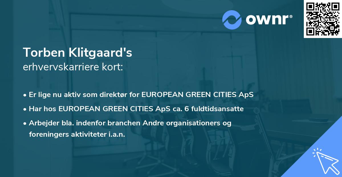 Torben Klitgaard's erhvervskarriere kort