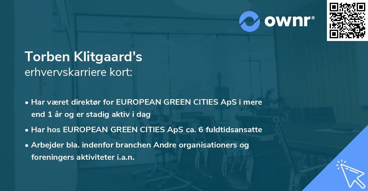 Torben Klitgaard's erhvervskarriere kort