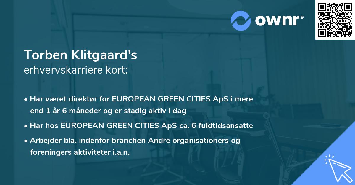 Torben Klitgaard's erhvervskarriere kort