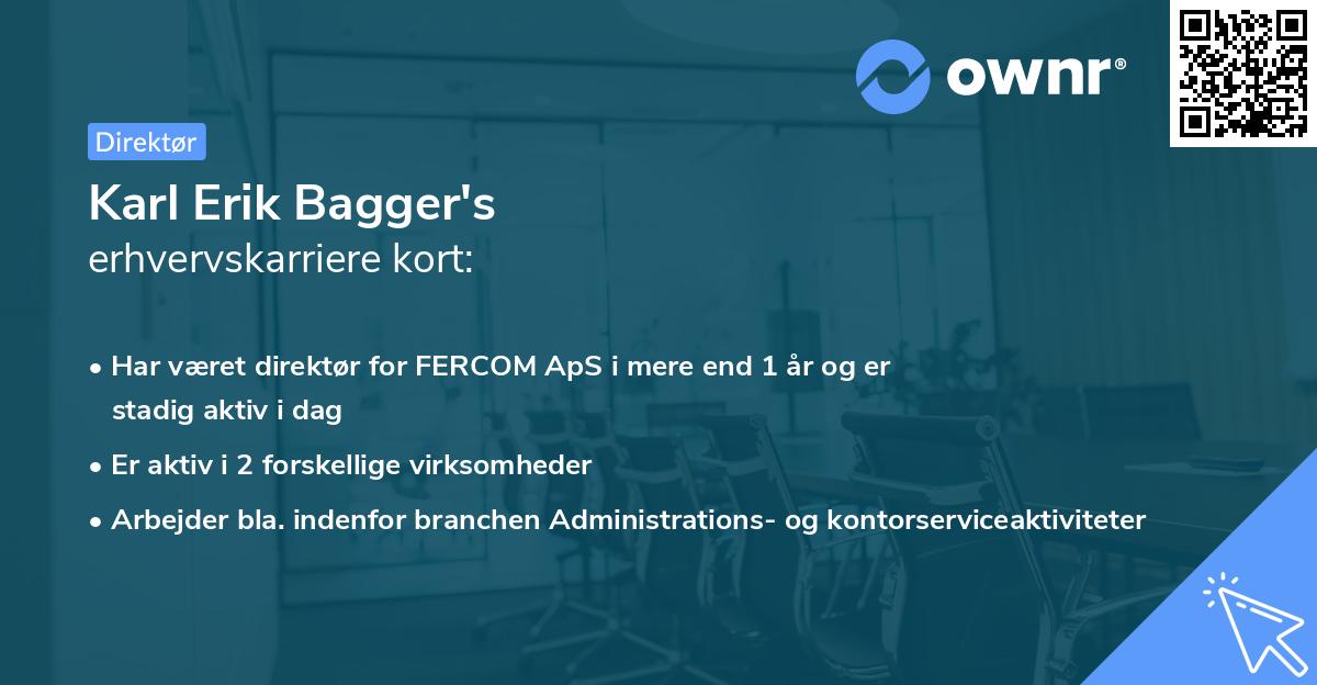 Karl Erik Bagger's erhvervskarriere kort