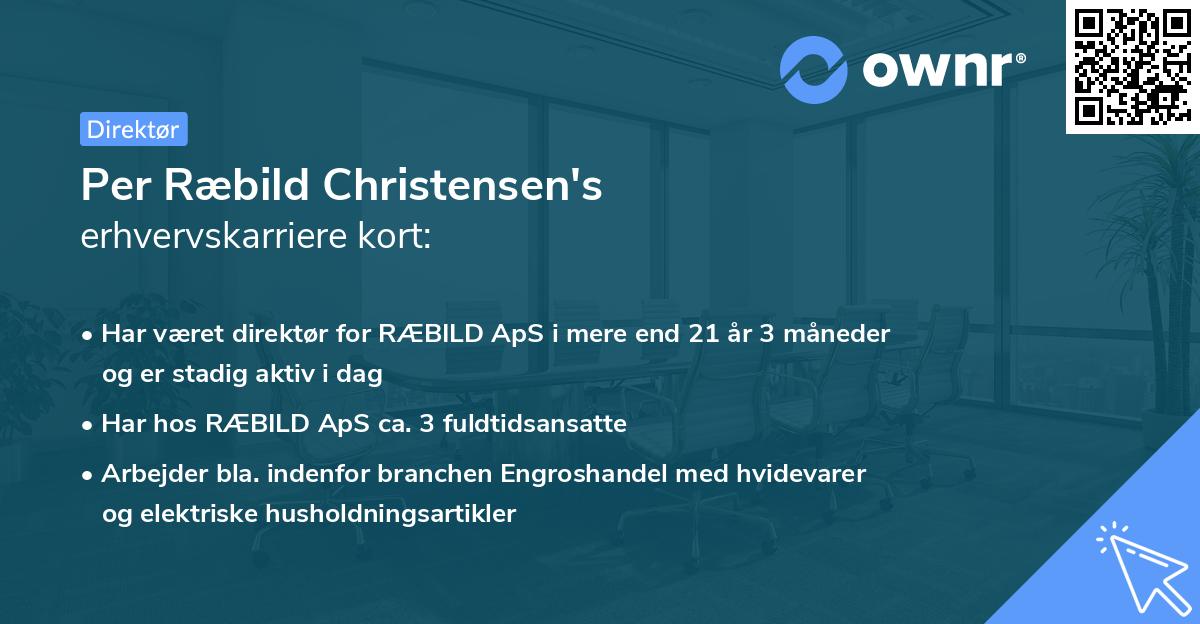 Per Ræbild Christensen's erhvervskarriere kort